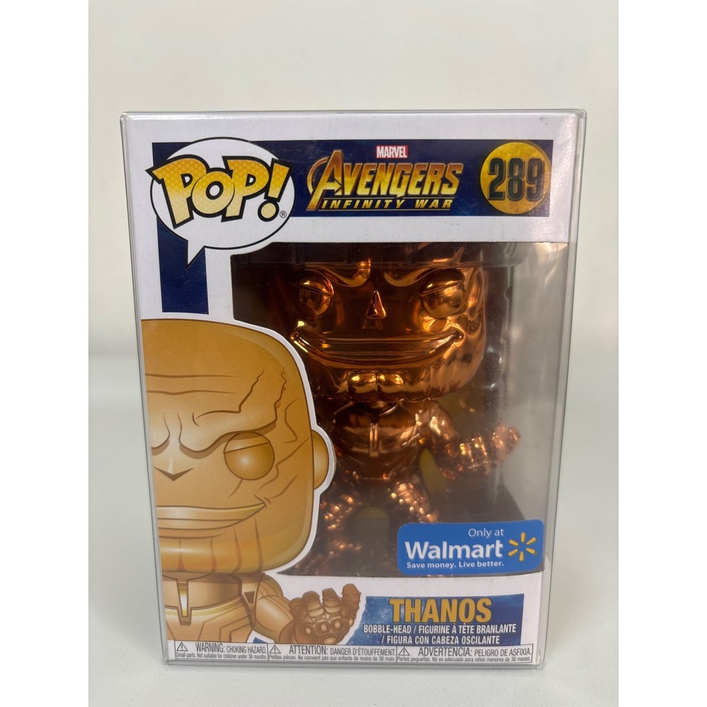 Funko Pop Marvel Avengers Infinity War Thanos 289 Orange Chrome Walmart Excl